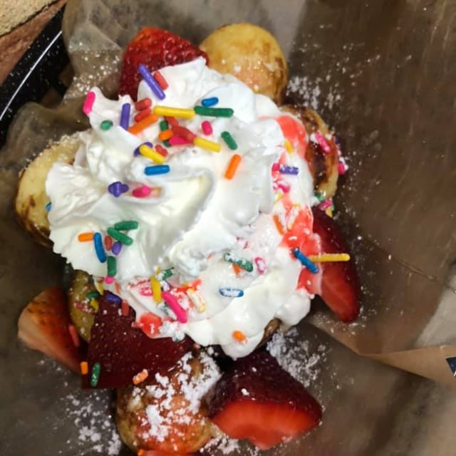 Strawberry Delight Pancake Sundae.